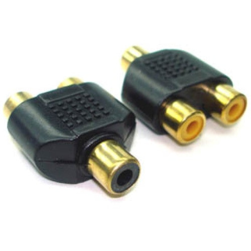 AN-344G-BC – ADAPTER RCA JACK-2XRCA JACK GOLD