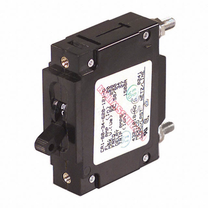 CA1-X0-11-241-121-C – CIRCUIT BREAKER 50A 277VAC TOGGL CHMT 1P 19X37MM BOLT 5MM BLK