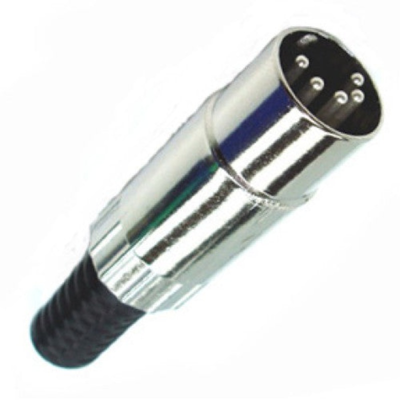 25-450-1 – DIN PLUG 5POS INLINE METAL 180DEG