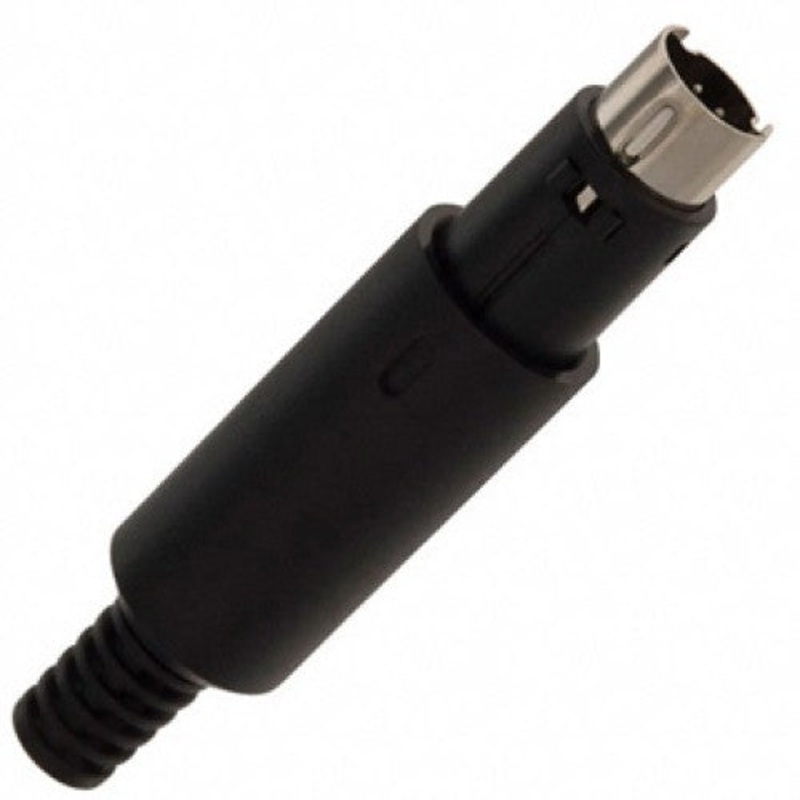 26-260-1 – MINI DIN PLUG 6POS INLINE PLASTIC
