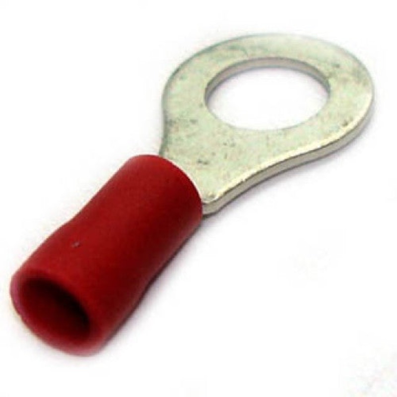 160105-2010 – RING TERM RED 1/4IN 22-18AWG ID-6.4MM OD-11.6MM (10 pcs/pkg)