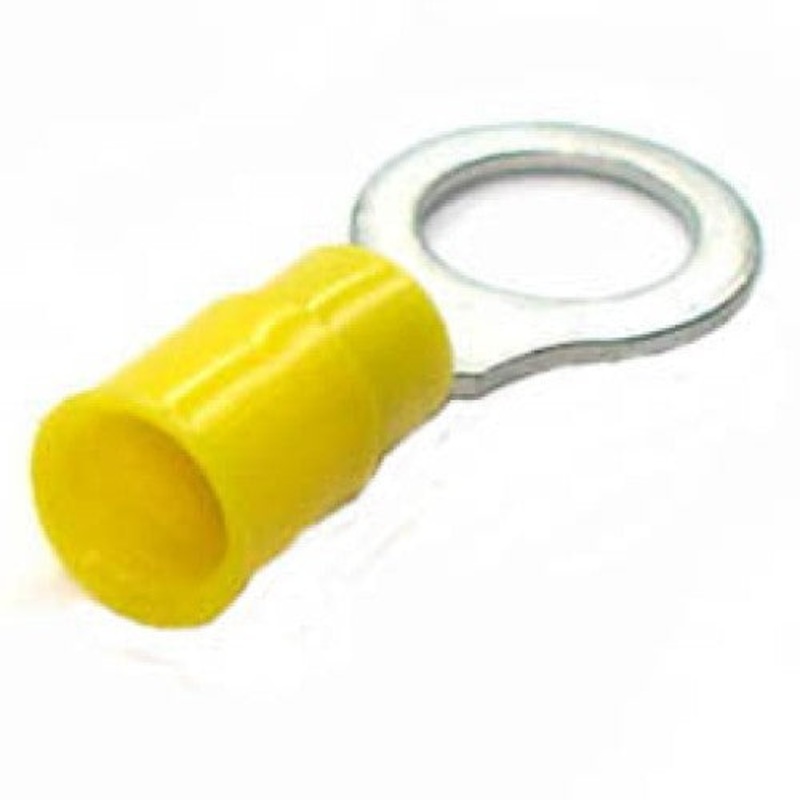 230225RV – RING TERM YEL 5/16IN 12-10AWG ID-8.15MM OD-15MM DOUBLE CRIMP (4 pcs/pkg)