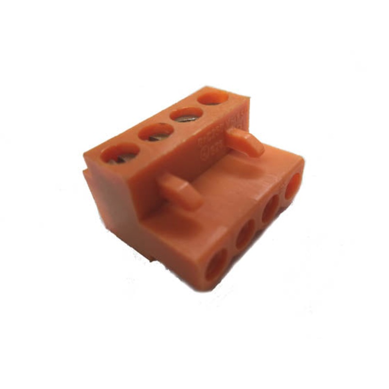 1259360000 – TERM BLOCK 4P FEM PLUG RA 5.08MM 22-12AWG 15A/300V 10MM WIDE ORG