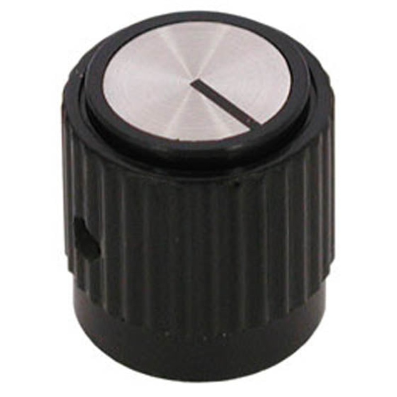 1274-0018 – KNOB 1/4IN PLAST 18MM SCREW BLACK
