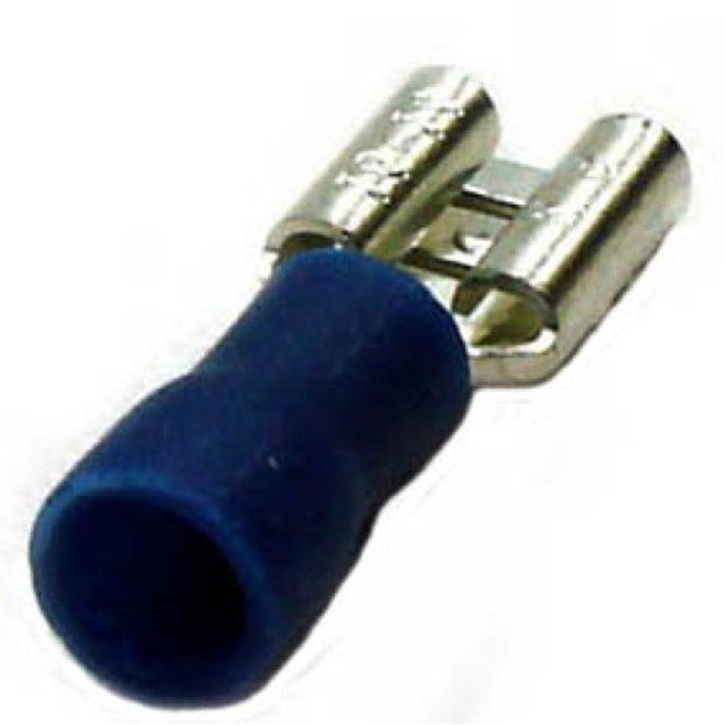 160248-100 – QUICK CONN FEM BLU 0.250IN 16-14 AWG 6.35X0.8MM (100 pcs/pkg)