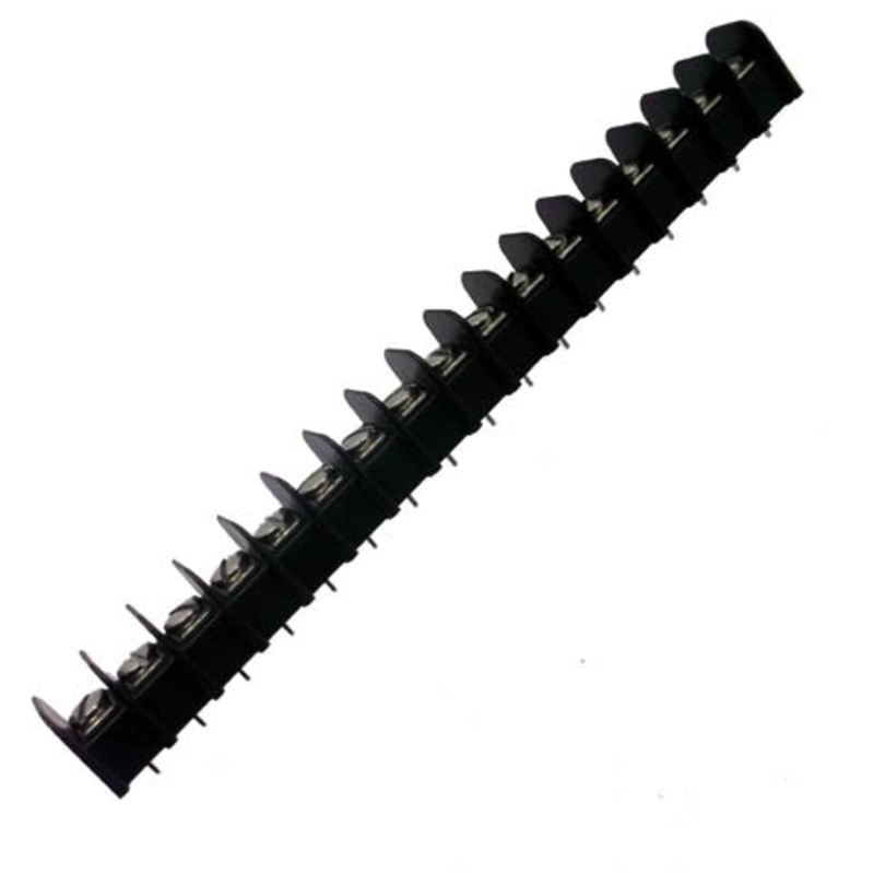 7205-1712-000B – TERM BLOCK 17P PCST 1ROW 9.5MM #6-32 15.6MM WIDE