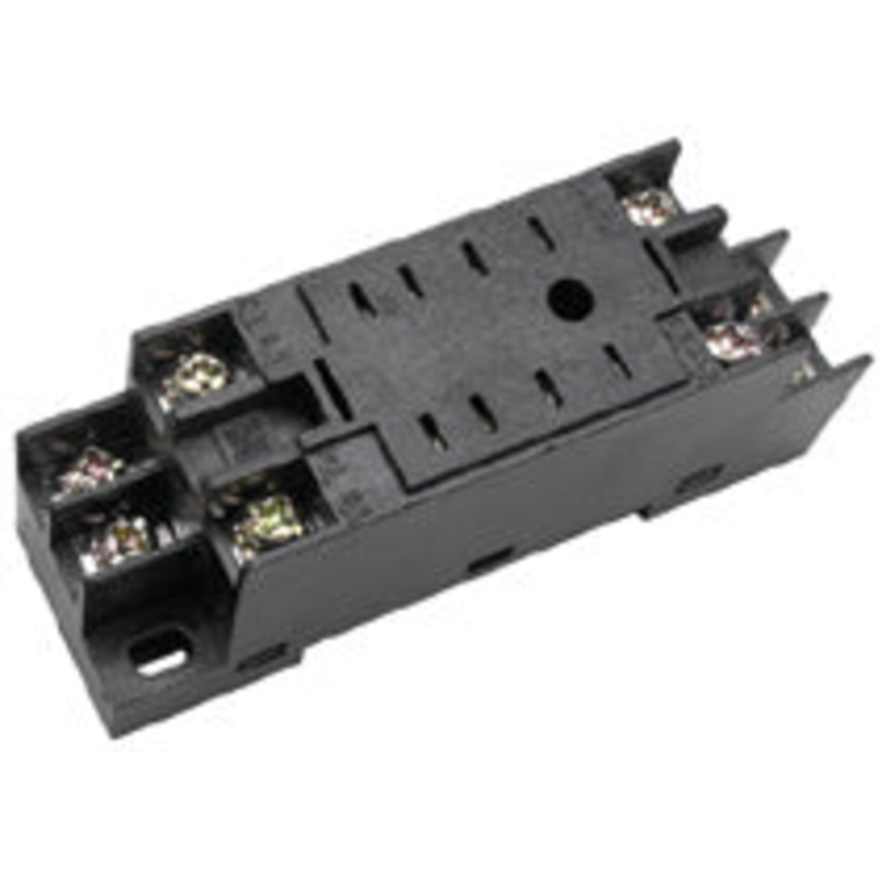 01000 – RELAY SOCKET 8P SQR SCREW CHMT/ DIN RAIL