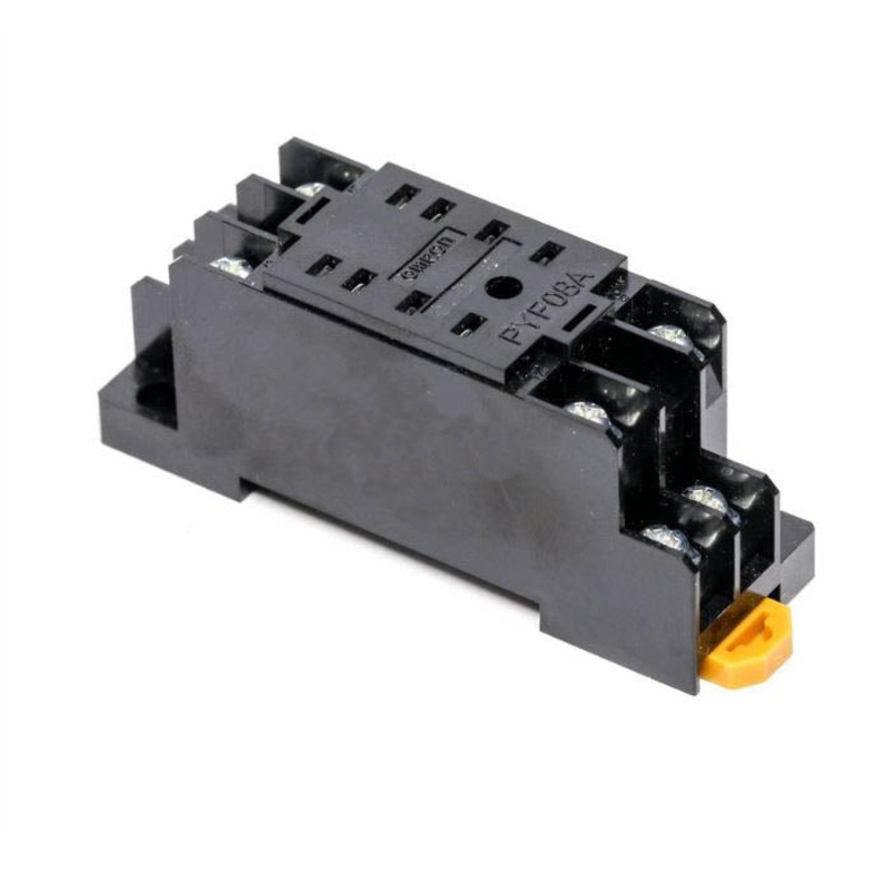 01016 – RELAY SOCKET 8P SQR SCREW CHMT/ DIN RAIL