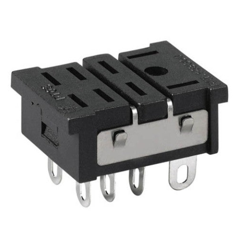 1275-0220 – RELAY SOCKET 8P RECT SOL 10A CHMT
