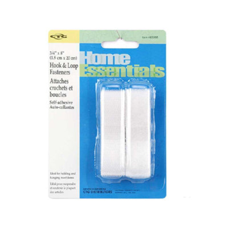 83388 – VELCRO HOOK AND LOOP 19MM X 20 CM ADHESIVE WHITE