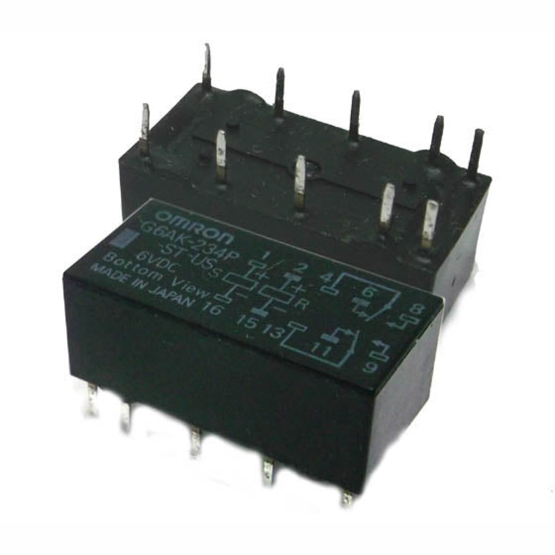 G6AK-234P-ST-US-DC6 – RELAY DC LATCH 6V 2P2T .6A PCMT 1A/30VDC .6A/110VDC