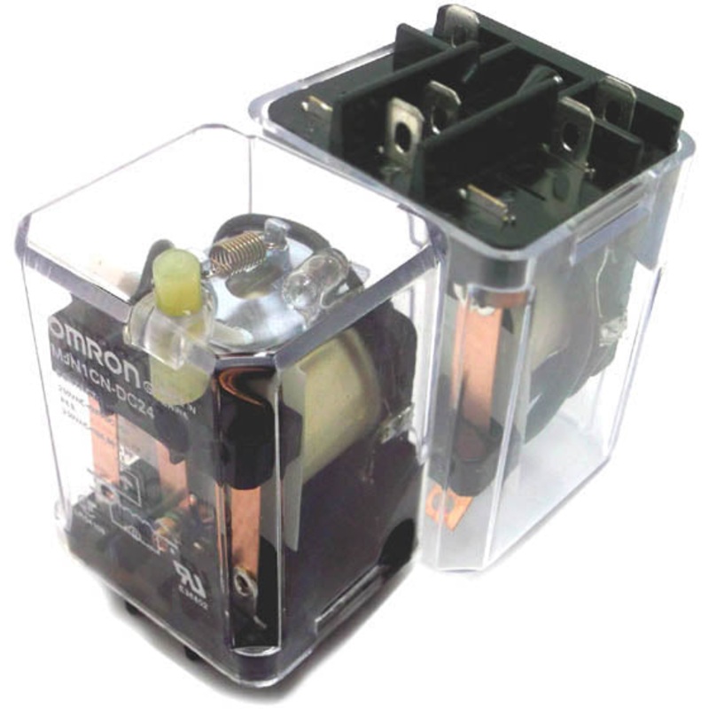 MJN1CN-DC24 – RELAY DC 24V 1P2T 10A 5P PLUGIN 10A/250VAC/28VDC W/TEST BUTTON