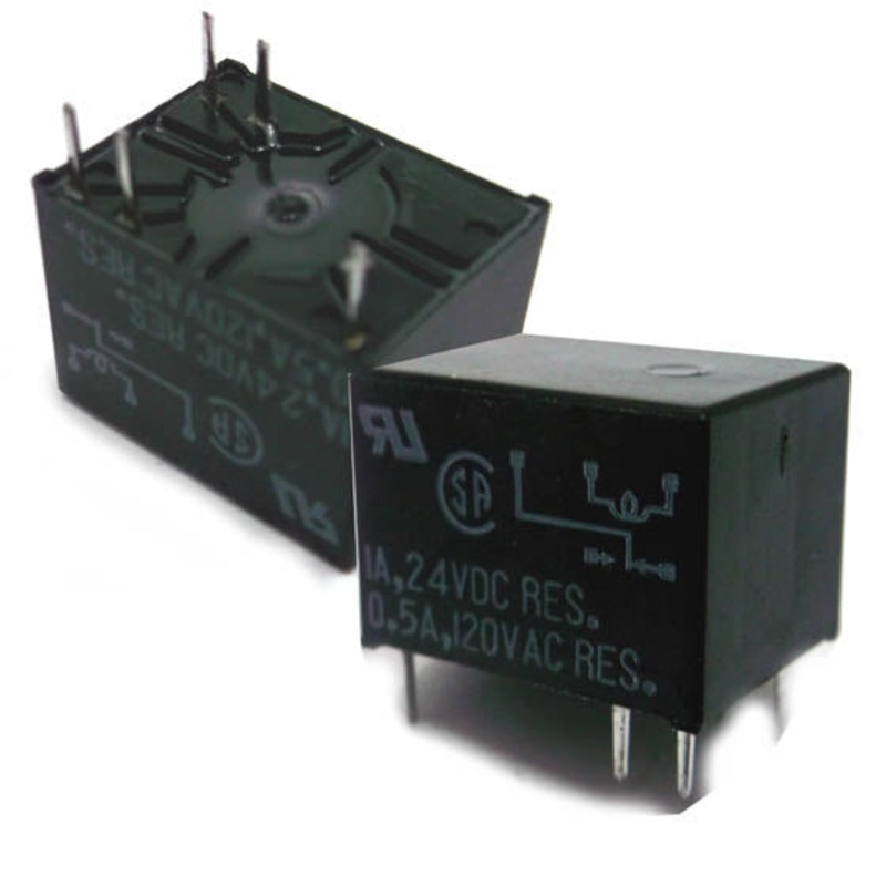 MZ-24HS-K-U – RELAY DC 24V 1P2T .5A 5P PCMT .5A/120AC 1A/24VDC
