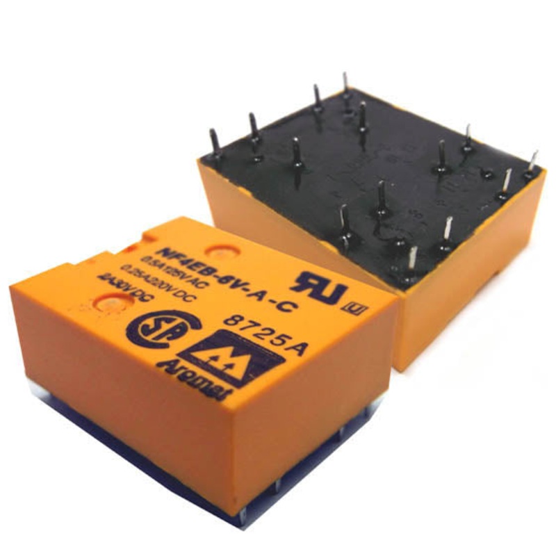 NF4EB-6V-A-C – RELAY DC 6V 4P2T .5A 14P PCMT .5A/125VAC .25A/220VDC 2A/30VDC