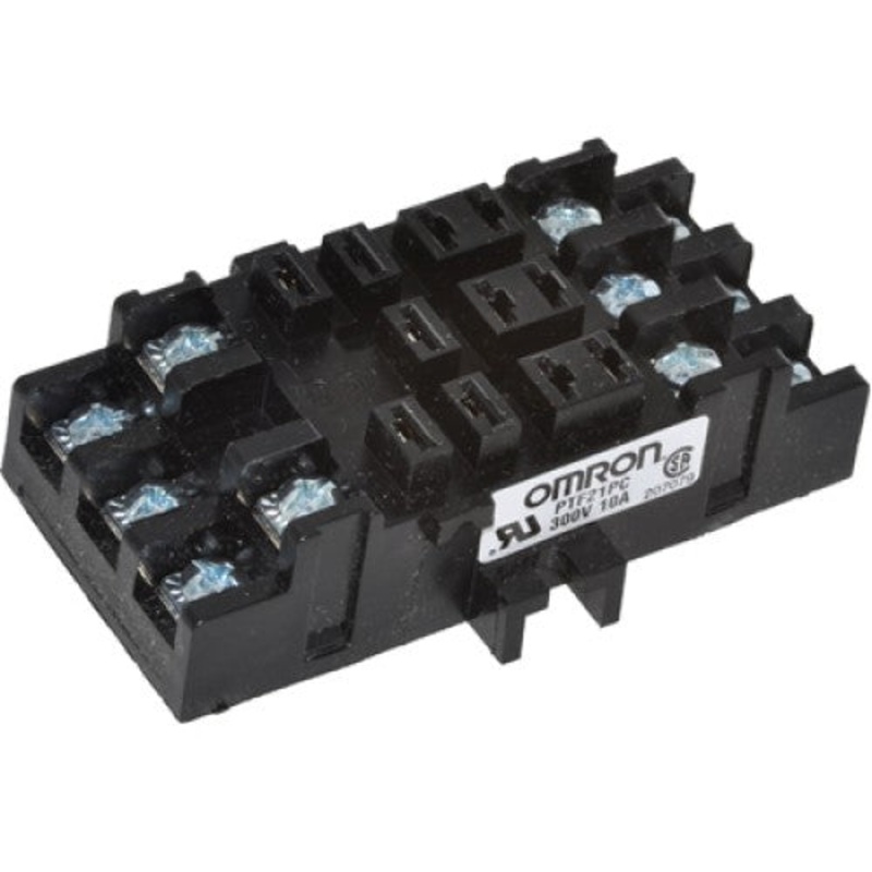 PTF21PC – RELAY SOCKET 11P SQR SCREW 10A 300V CHMT BLK