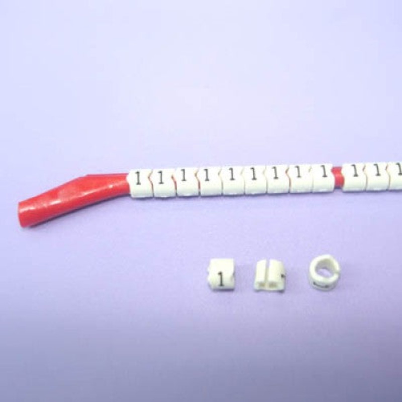 S6-1 – WIRE MARKER SNAP ON 18-16AWG RED LEGEND 1 (30 pcs/pkg)