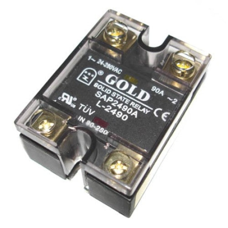 SAP2490A-L – RELAY SSAC 90-280V 90A/280VAC SCREW MOUNT WITH INDICATOR