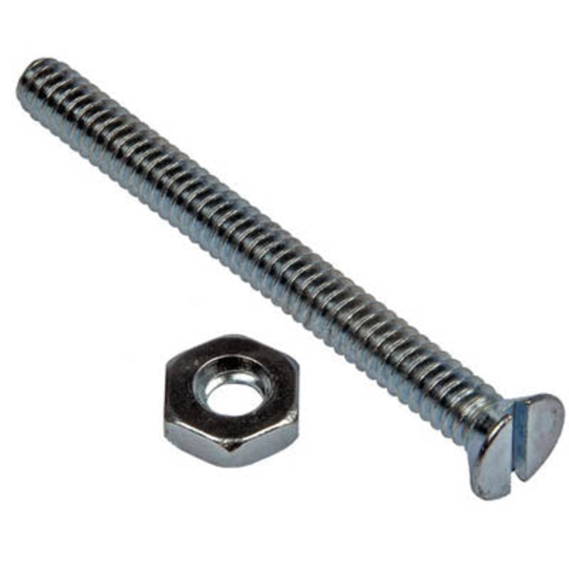 5007 – SCREW METAL 10-24X2IN SLOT FLAT HEAD WITH NUTS SET OF 7PCS
