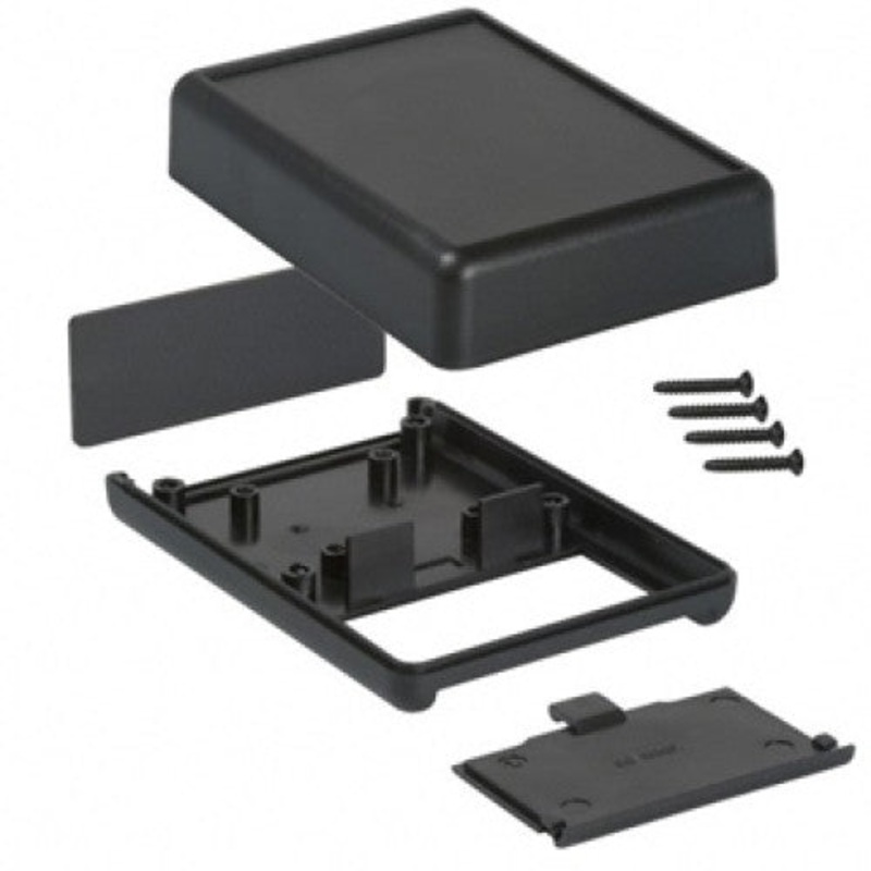 1593PBK – PROJECT BOX 3.6X2.6X1IN PLAS BLK WITH BATTERY COMPARTMENT