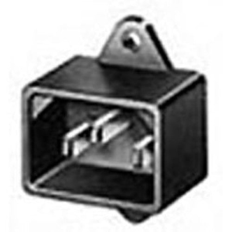 4300.0076 – AC PLUG 3POS 10A 250V W/FLANGE PCMT PLAS