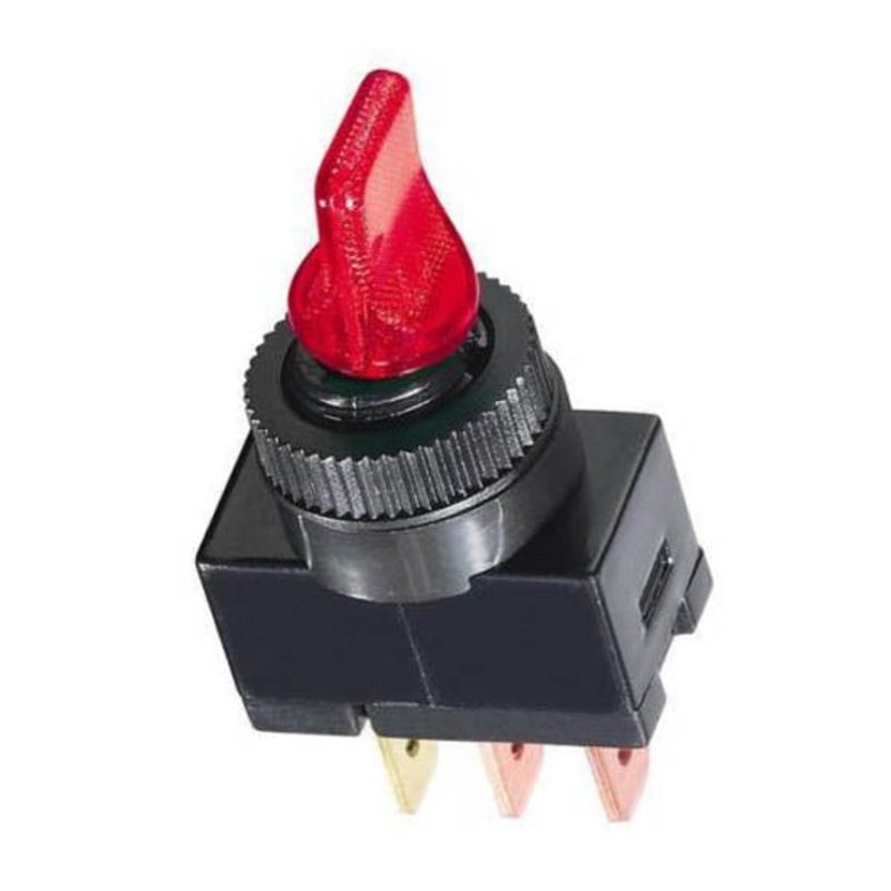 1275-0014 – TOGGLE SWITCH LIT 1P1T 20A ON- OFF 12VDC TH QT 12MM MOUNT HOLE