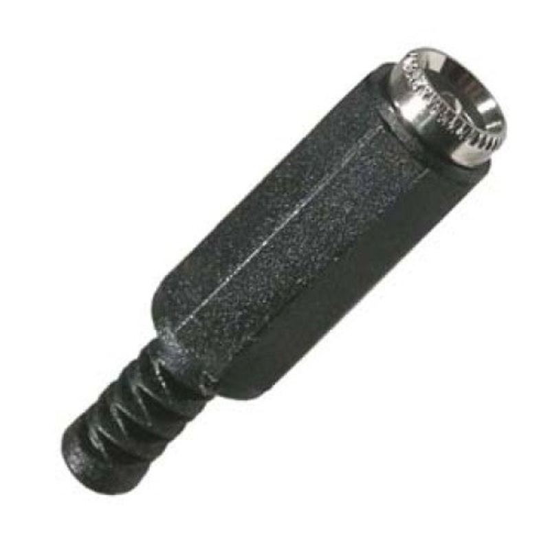 257 – DC POWER JACK 2.1MM IL PLASTIC STRAIN RELIEF