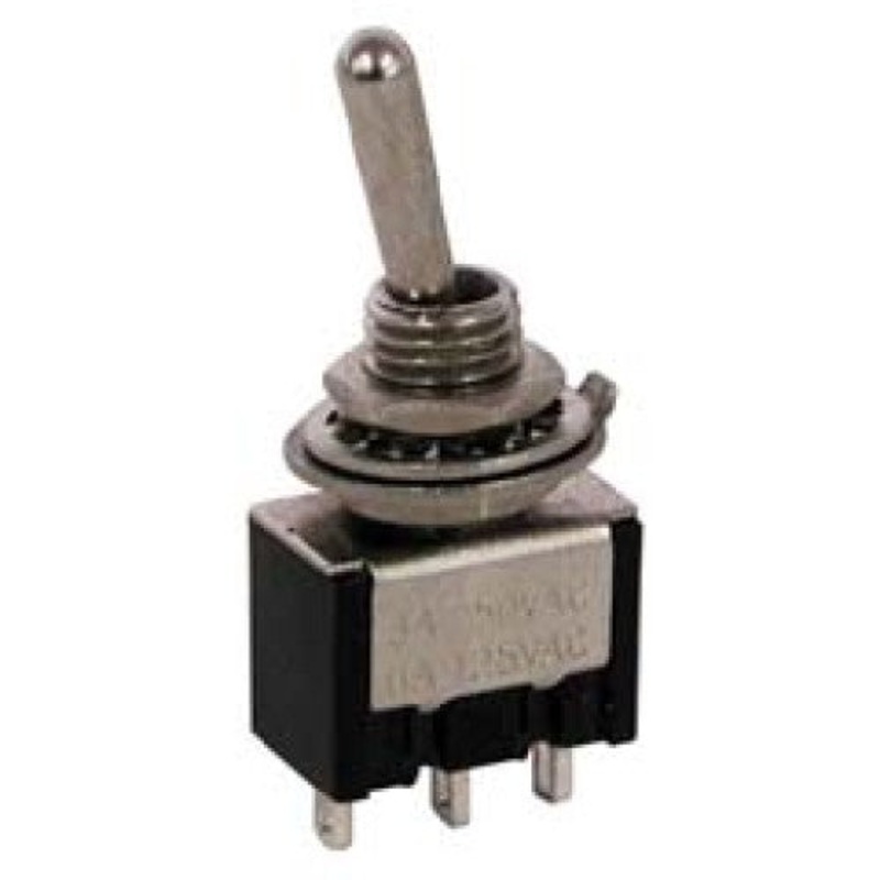 66-1202 – TOGGLE SWITCH 1P2T 6A ON-NONE-ON 125VAC TH SOL 6MM HOLE