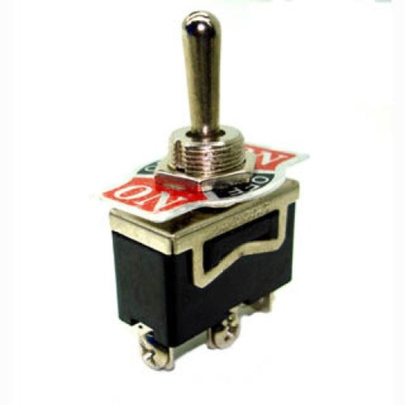 66-1622 – TOGGLE SWITCH 1P2T 10A ON-OFF-ON 125VAC TH SCR W/PLATE 12MM HOLE