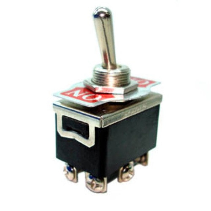 66-1805 – TOGGLE SWITCH 2P2T 20A ON-NONE- ON 125VAC TH SCR 12MM HOLE