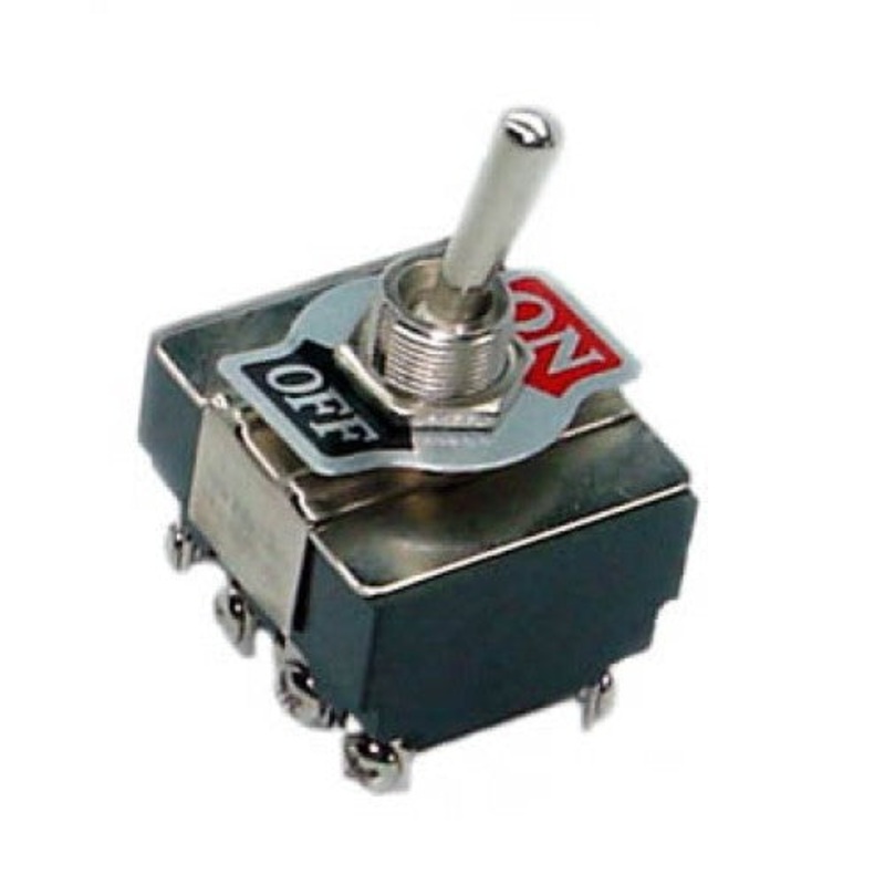 66-1810 – TOGGLE SWITCH 4P1T 15A ON-OFF 125VAC TH SCR 12MM HOLE 34X37MM