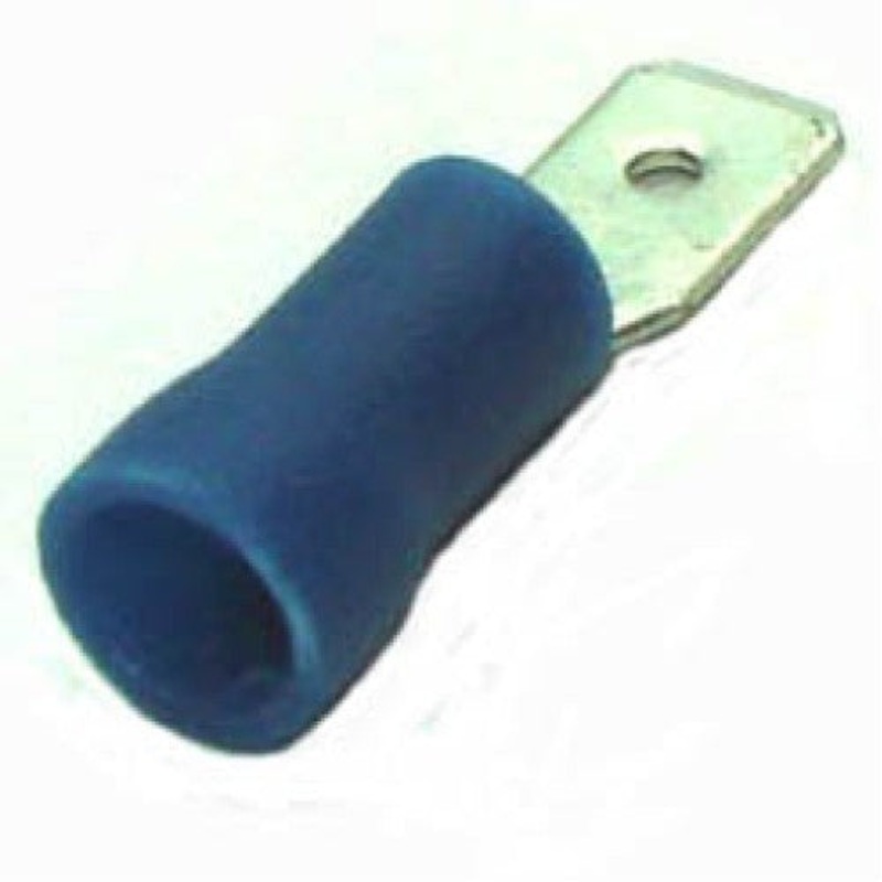 C14-143M – QUICK CONN MALE BLU 0.250IN 16-14AWG 6.35X0.8MM (100 pcs/pkg)