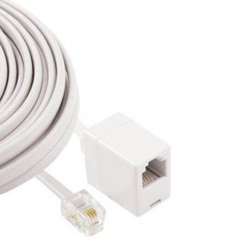 CRCP269X – MODULAR CABLE 6P4C M/F 25FT WHITE