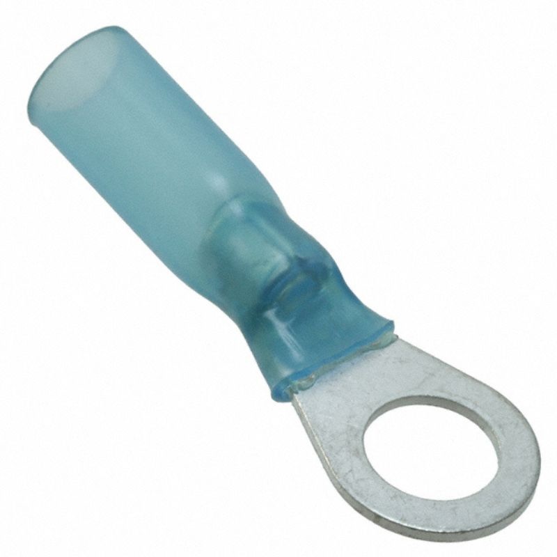 GQAC-3409-100 – RING TERM BLU #10 16-14AWG HEATSHRINKABLE ID-5MM OD-8MM (100 pcs/pkg)