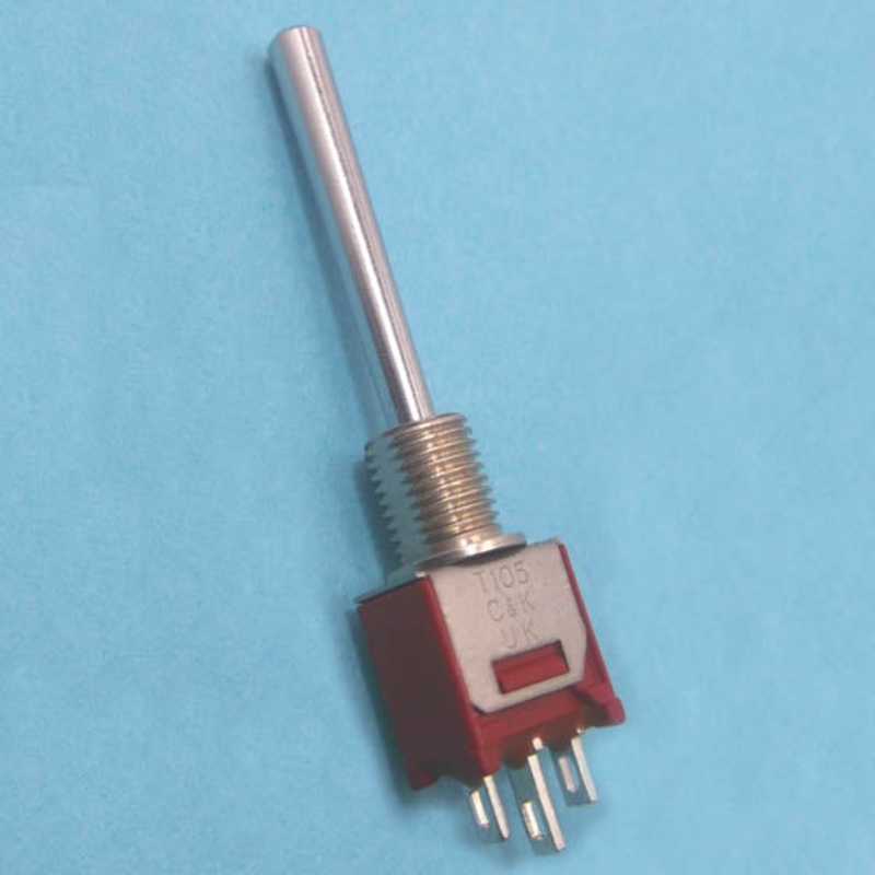 T105L1HZQE – TOGGLE SWITCH MOM 1P2T 2A (ON)- OFF-(ON) 2A/120VAC SOL THR