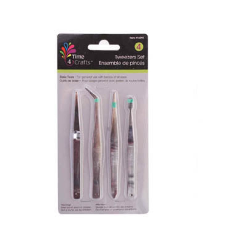 16592 – TWEEZER METAL 5IN 4PC SET