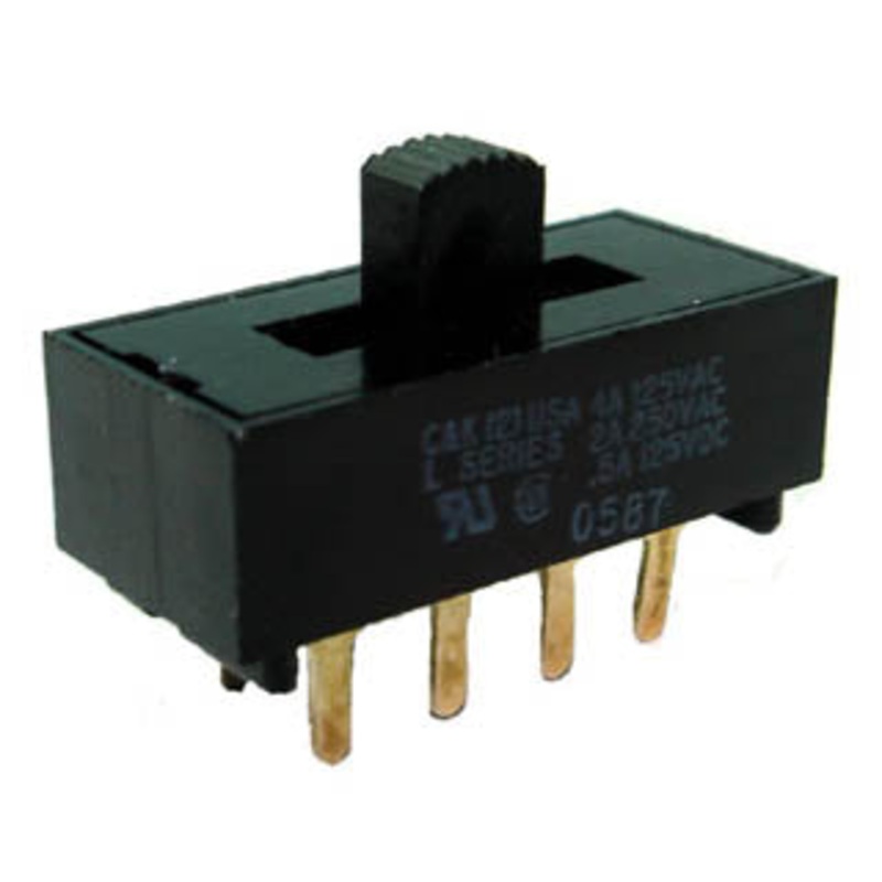 203011MSO2Q – SLIDE SWITCH 2P3T ON-ON-ON PCST 5LS 11X24MM 4A/125VAC 2A/250VAC