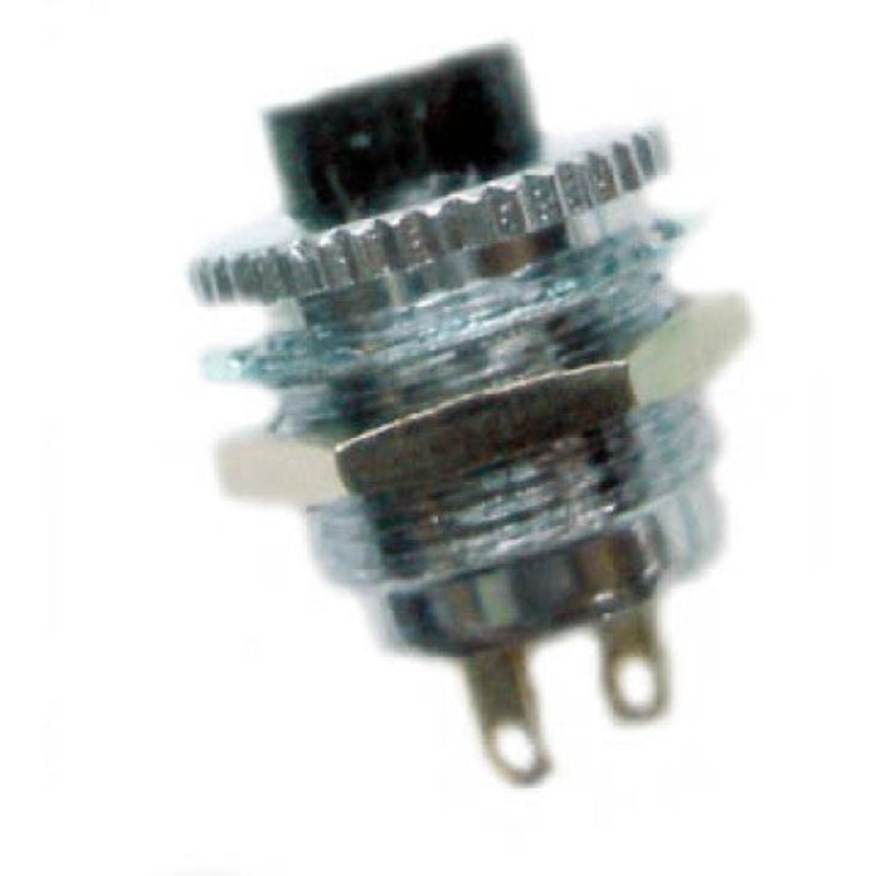 30-146 – PUSH SWITCH MOM 1P1T NO THR SOL 1A 125V BLK CAP