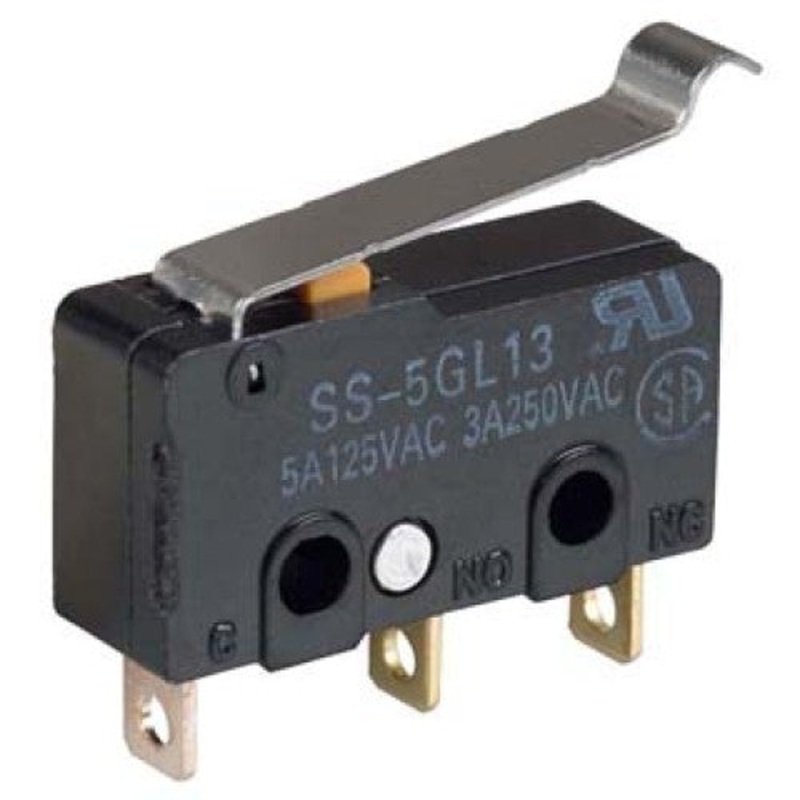 30-2503 – MICRO SWITCH 1P2T NO/NC 20X10MM 18MM BENT LEVER 5A 125VAC SOL