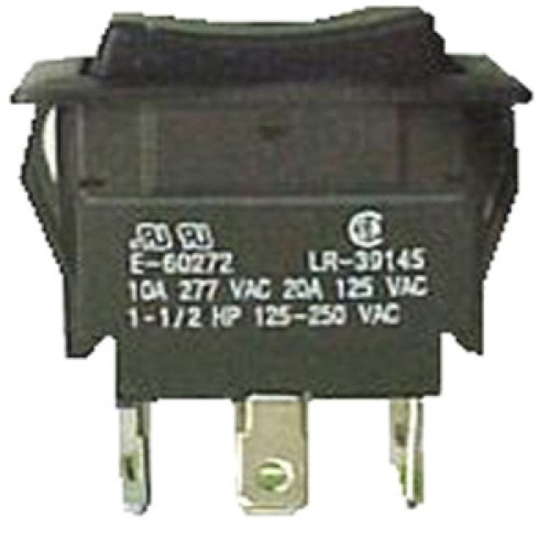 30-695 – ROCKER SWITCH MOM 2P2T 20A (ON)- OFF-(ON) 125VAC QT 21X38MM BLK