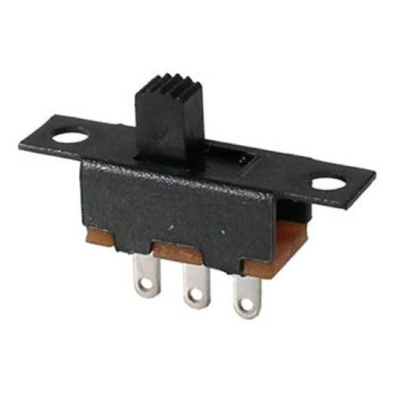 46-001-2 – SLIDE SWITCH 1P2T ON-ON SOL 5X11MM .3AMPS @ 125VAC (2 pcs/pkg)