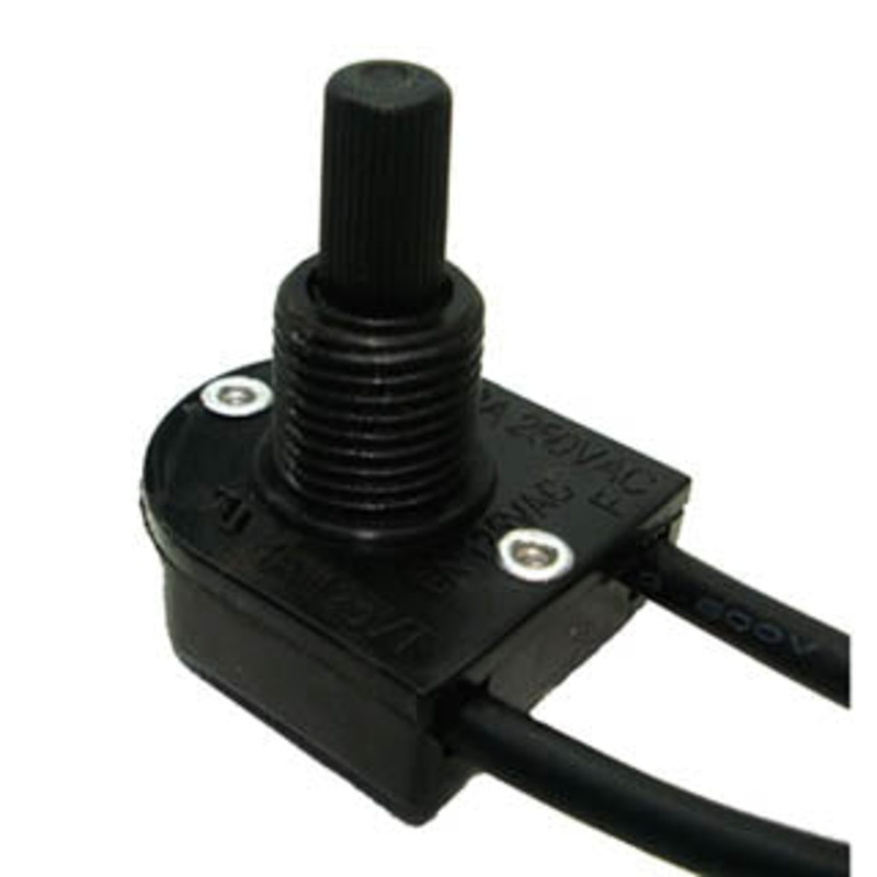 572/057 – ROTARY SWITCH 1P1T NON-SHORTING 6A/125VAC WIRE BLK PLASTIC