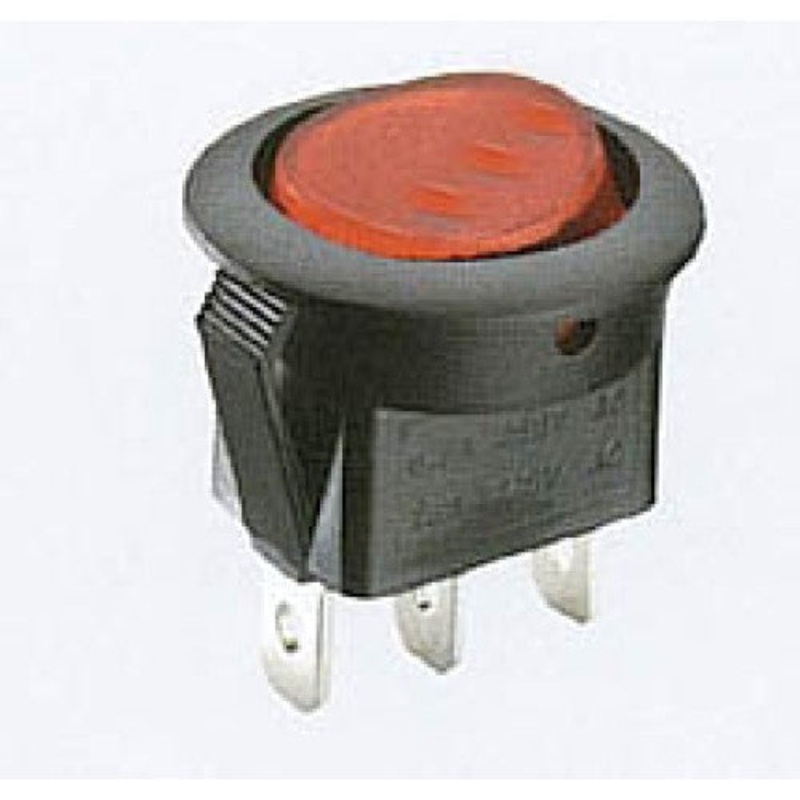 66-2290 – ROCKER SWITCH LIT 1P1T 6A ON-OFF 12VDC QT 14.5MM HOLE ACTU RED