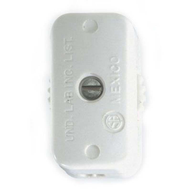 752-423-3W – LAMP CORD SWITCH INLINE 1P1T WHT 6A/125VAC 3A/250VAC