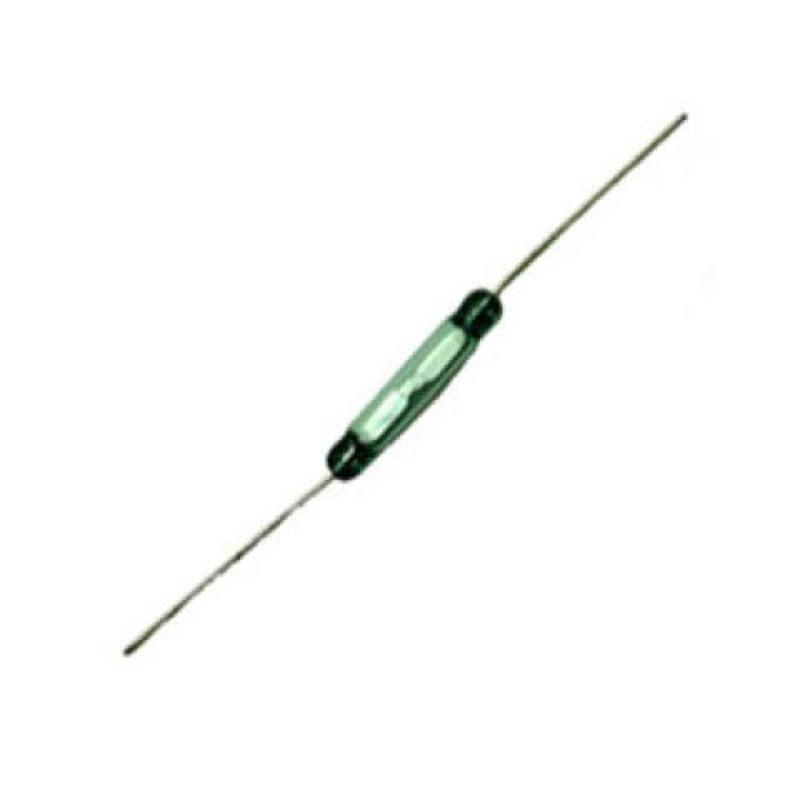 870172 – REED SWITCH 1P1T NO 2X13MM GLASS BODY AXIAL LEAD 0.5A@100VDC