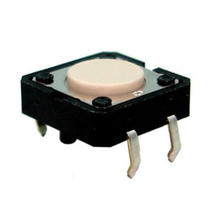 B3F-4000 – PUSH SWITCH MOM 1P1T NO PCST SQR 12X12MM ACTUATOR HT 1.2MM WHT