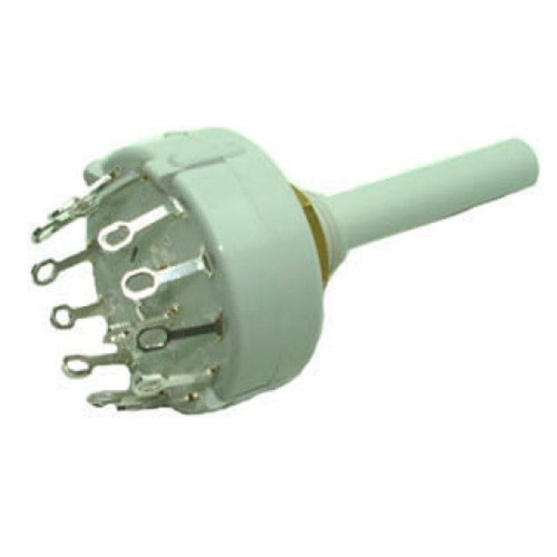 CK1024-DP – ROTARY SWITCH 1P12T NON-SHORTING SOL 26MM 1/4IN SHAFT