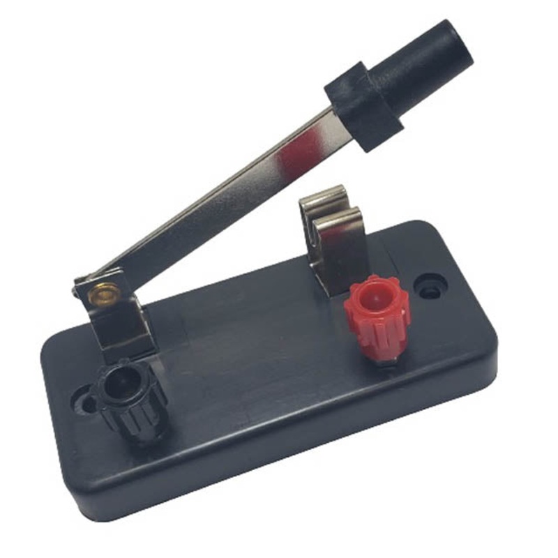 EL233-0000 – KNIFE SWITCH 1P1T WITH POSTS ON BAKELITE BASE 2.75X1.25IN