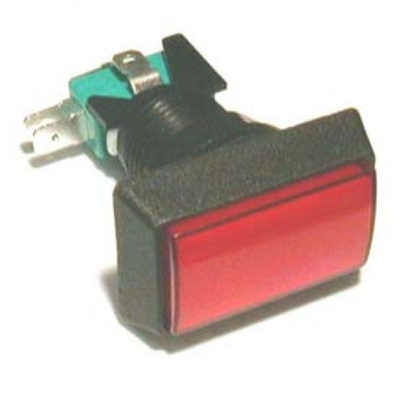 GMSI-3B-RR – PUSH SWITCH LIT MOM RED 1P2T 24 MM NO/NC RECT 10A 125/250V QUICK