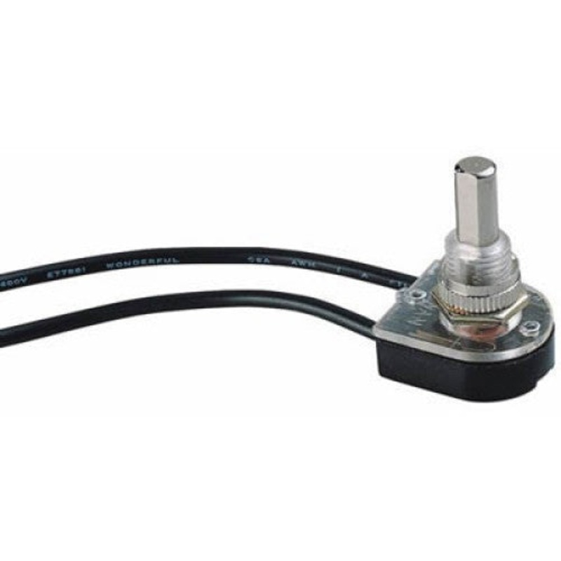 GSW-24 – PUSH SWITCH LATCH 1P1T ON-OFF THR W/WIRE 9MM 6A/125VAC 3A/250V