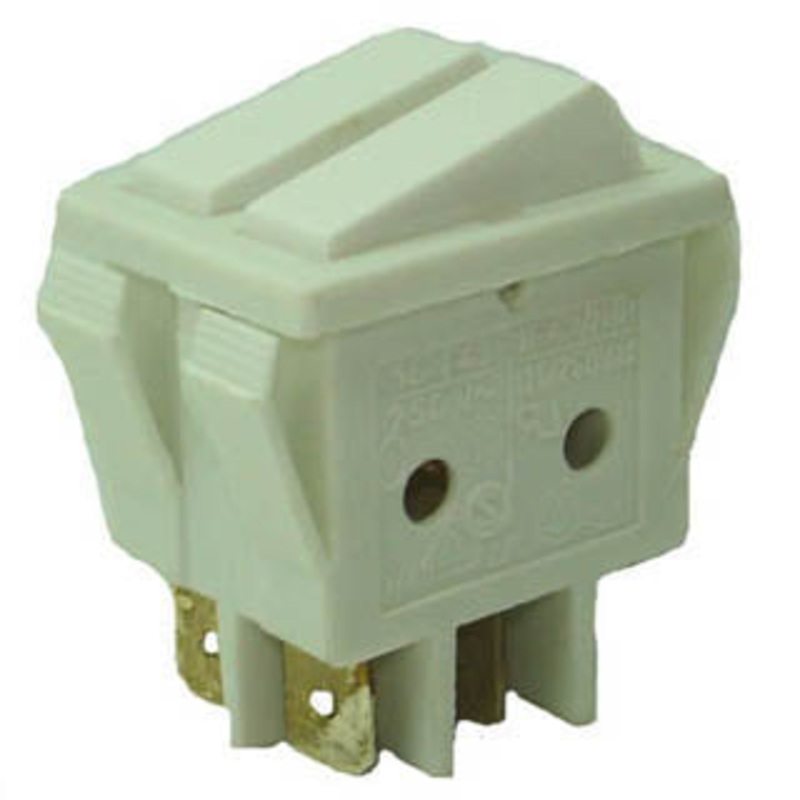 MD36 L/2 – ROCKER SWITCH DUAL 1P1T 16A ON- OFF 125VAC QT 22X30MM WHT